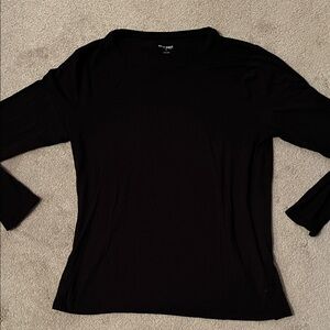 Nine West Black Long Sleeve Crewneck Top